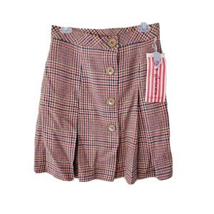 1960's Wool Blend Skirt Glenora Juniors Plaid 13